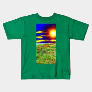 Red Poppy Field Kids T-Shirt